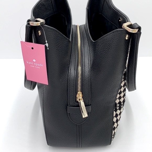 Kate Spade Leila Tweed Medium Triple Compartment Shoulder Bag Tote - Picture 8 of 16